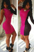 Sexy One-sleeve Lace Patchwork Bodycon Dress